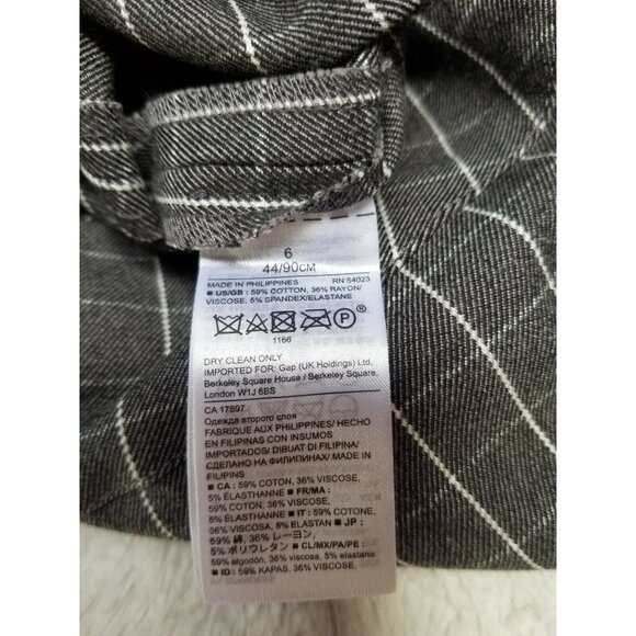 Banana Republic Womens Pencil Cut Straight Skirt Back Zipper Plaid Size 6 Gray - Picture 3 of 7